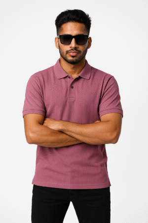 Men's Solid Linen Polo T-Shirt | Linen T-Shirt | Half Sleeve